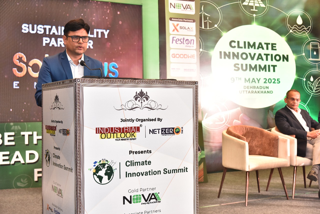 Delivering key note speech at Climate Innovation Summit (Dehradun)